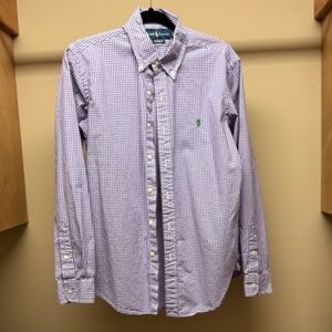 Ralph Lauren Men's Medium Purple Gingham Shirt